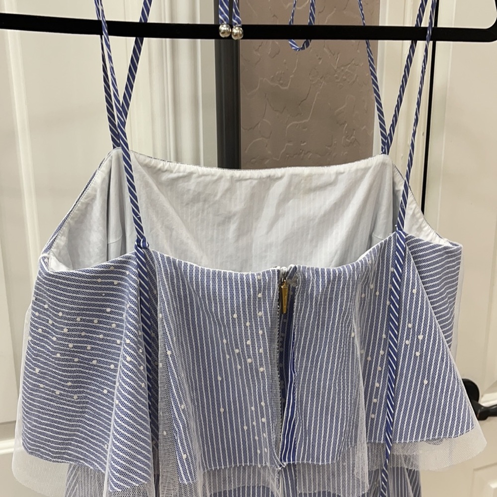 Prabal Gurung Blue and White Striped Dress - Picture 15 of 16